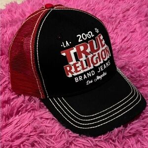 True Religion Trucker Logo Adjustable Cap